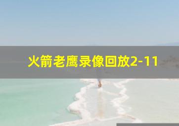 火箭老鹰录像回放2-11