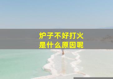 炉子不好打火是什么原因呢