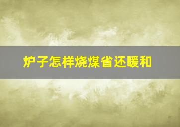 炉子怎样烧煤省还暖和