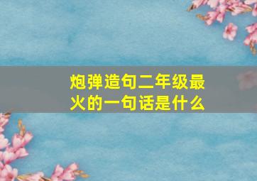 炮弹造句二年级最火的一句话是什么