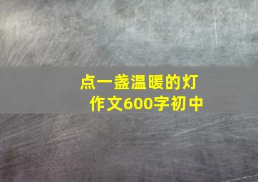 点一盏温暖的灯作文600字初中