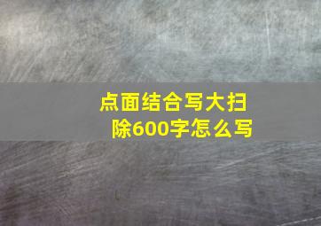 点面结合写大扫除600字怎么写