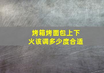 烤箱烤面包上下火该调多少度合适