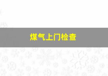 煤气上门检查