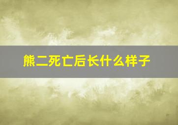 熊二死亡后长什么样子