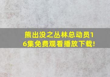 熊出没之丛林总动员16集免费观看播放下载!