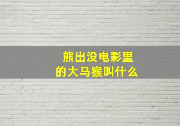 熊出没电影里的大马猴叫什么