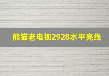 熊猫老电视2928水平亮线