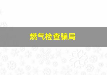 燃气检查骗局