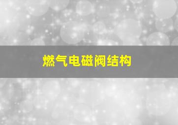 燃气电磁阀结构