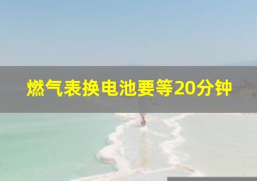 燃气表换电池要等20分钟