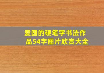 爱国的硬笔字书法作品54字图片欣赏大全