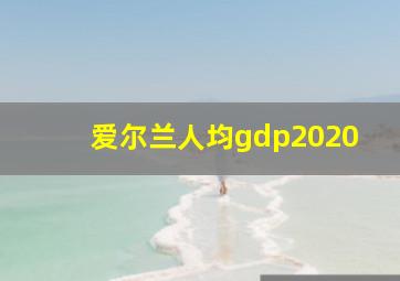 爱尔兰人均gdp2020