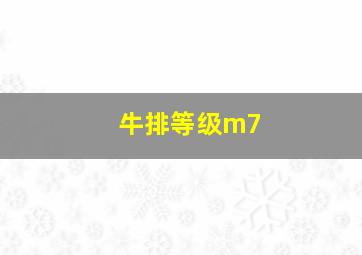 牛排等级m7