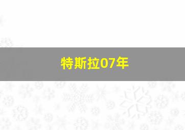 特斯拉07年