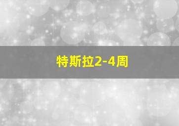 特斯拉2-4周