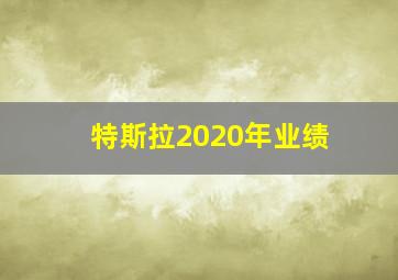 特斯拉2020年业绩