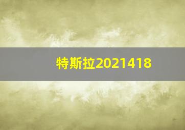 特斯拉2021418