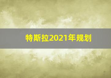 特斯拉2021年规划