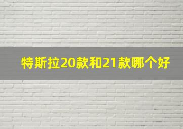 特斯拉20款和21款哪个好