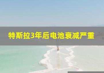 特斯拉3年后电池衰减严重