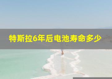 特斯拉6年后电池寿命多少