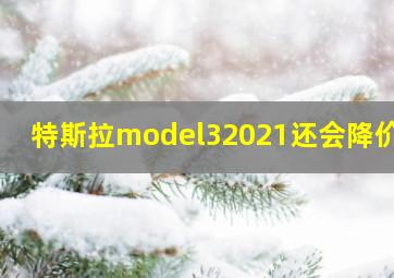 特斯拉model32021还会降价吗