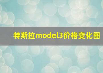 特斯拉model3价格变化图