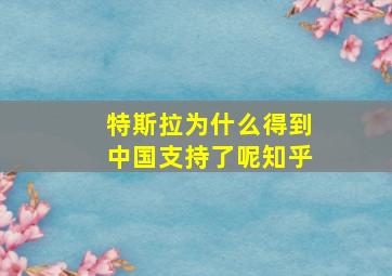 特斯拉为什么得到中国支持了呢知乎