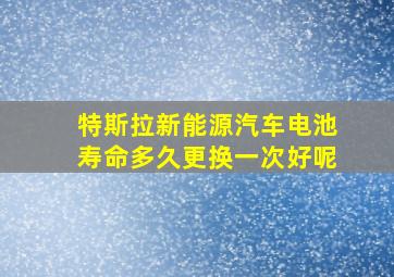 特斯拉新能源汽车电池寿命多久更换一次好呢