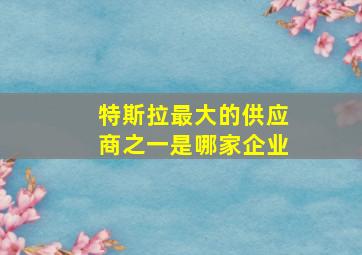 特斯拉最大的供应商之一是哪家企业