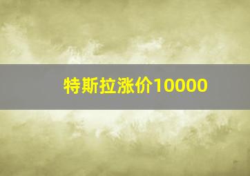 特斯拉涨价10000