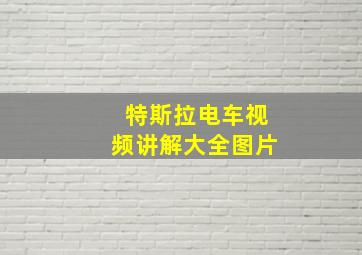 特斯拉电车视频讲解大全图片