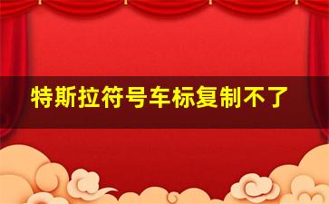 特斯拉符号车标复制不了