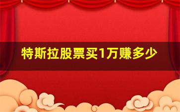 特斯拉股票买1万赚多少