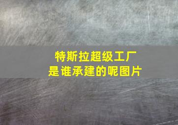 特斯拉超级工厂是谁承建的呢图片