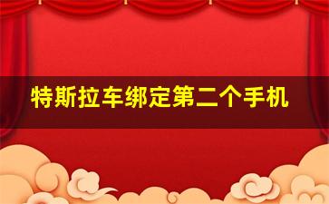 特斯拉车绑定第二个手机