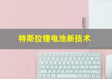 特斯拉锂电池新技术