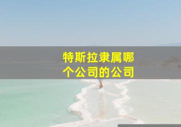 特斯拉隶属哪个公司的公司