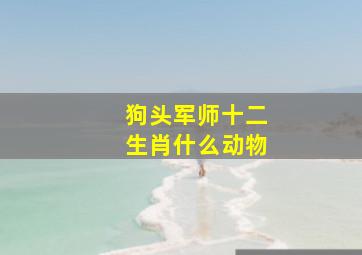 狗头军师十二生肖什么动物