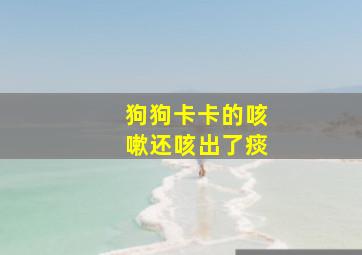 狗狗卡卡的咳嗽还咳出了痰