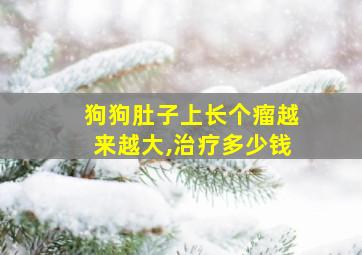 狗狗肚子上长个瘤越来越大,治疗多少钱