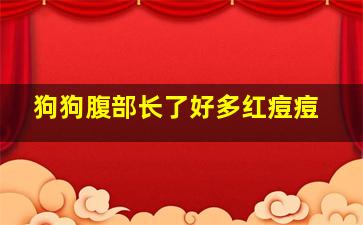 狗狗腹部长了好多红痘痘