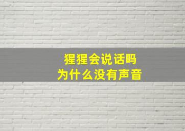 猩猩会说话吗为什么没有声音