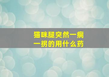 猫咪腿突然一瘸一拐的用什么药