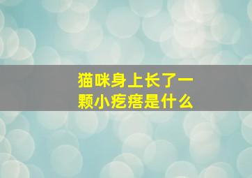 猫咪身上长了一颗小疙瘩是什么