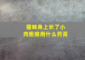 猫咪身上长了小肉疙瘩用什么药膏