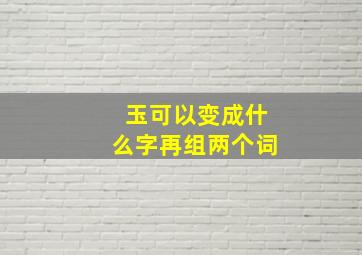 玉可以变成什么字再组两个词