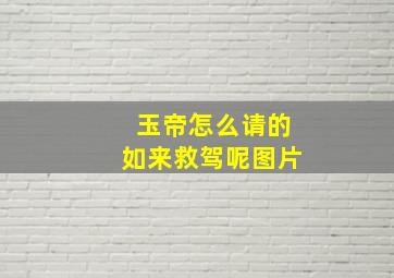 玉帝怎么请的如来救驾呢图片