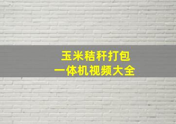 玉米秸秆打包一体机视频大全